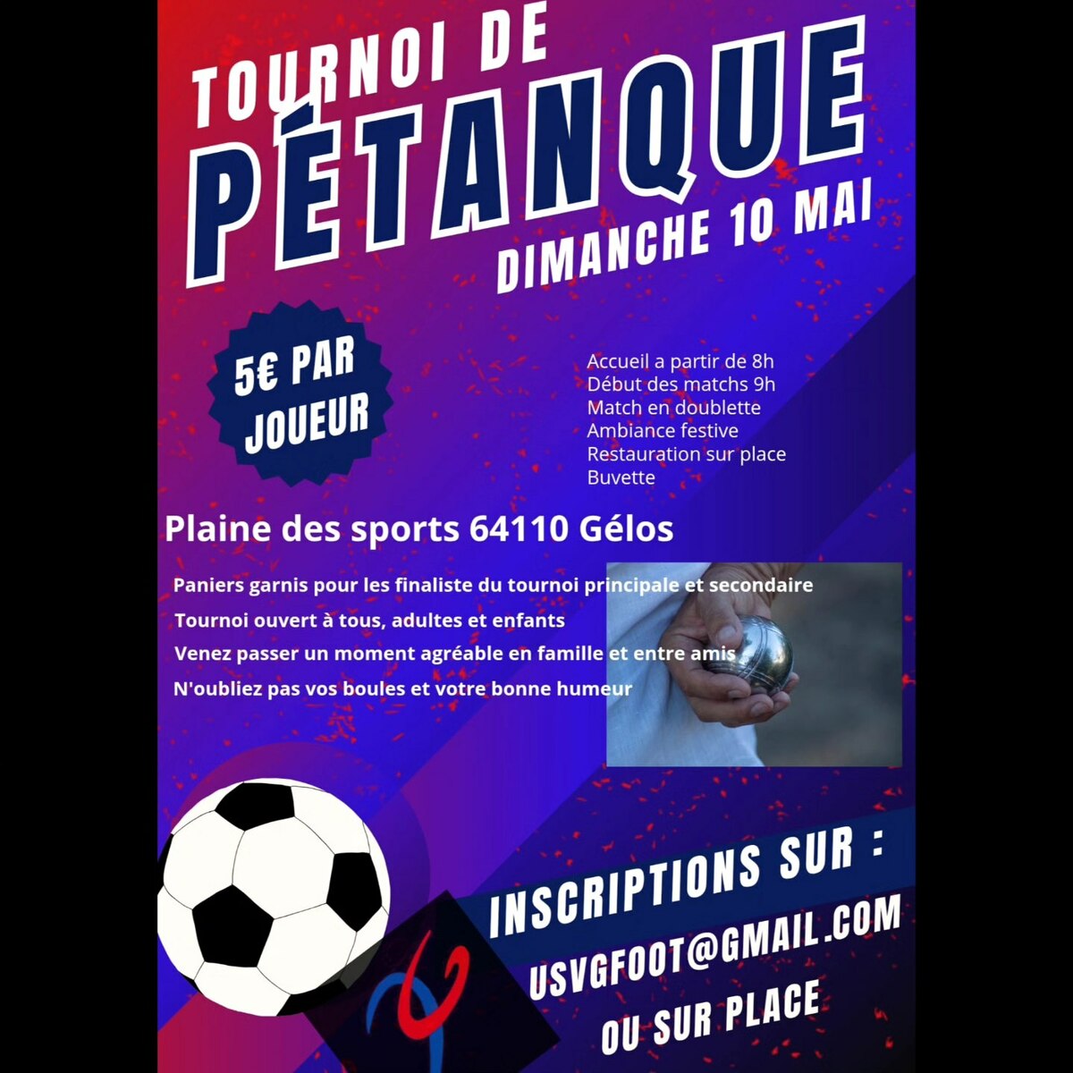 Tournoi Pétanque 10/5/26