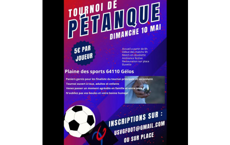 Tournoi Pétanque 10/5/26